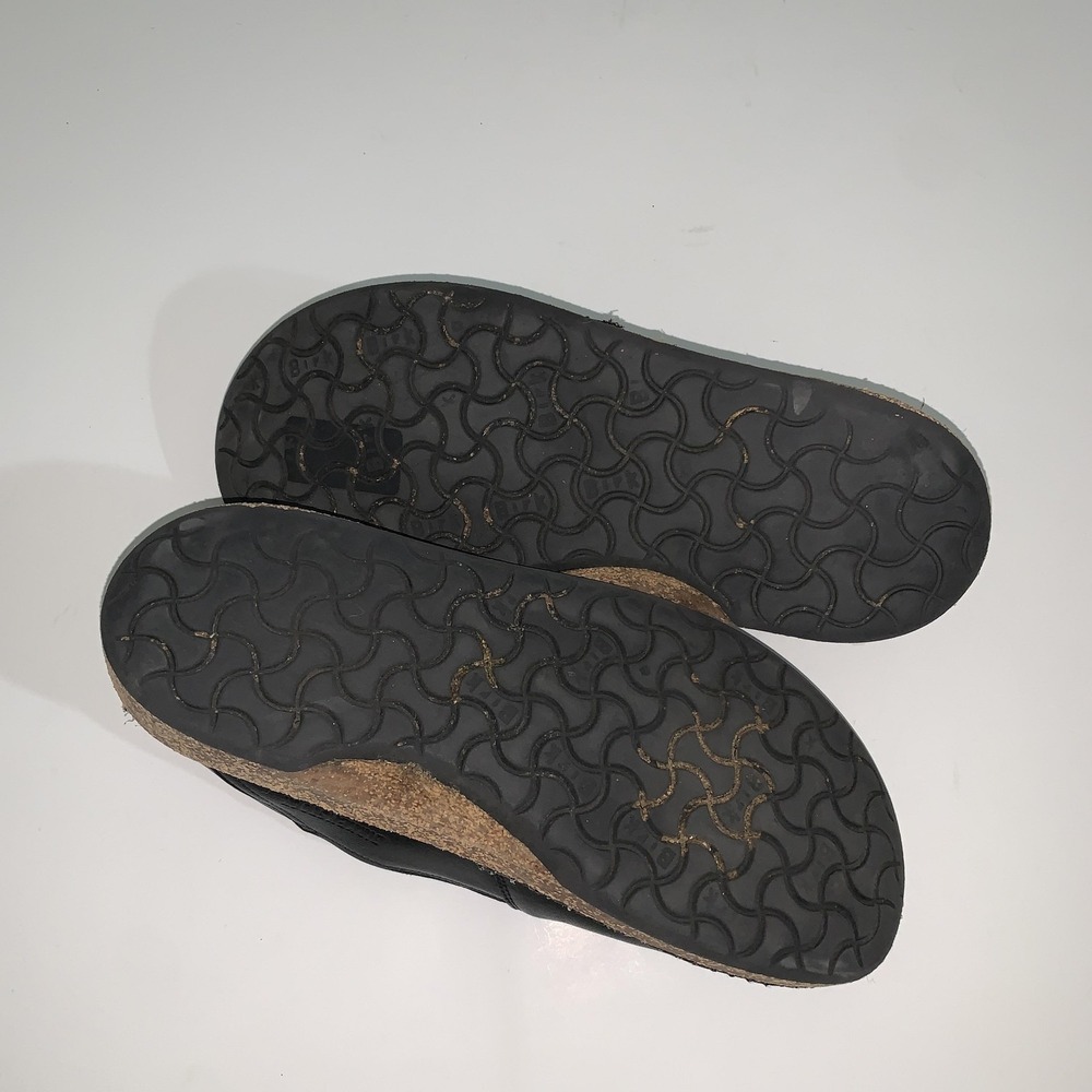 Birkenstock Shoes Mens Size 10 Black Leather Slip On Clog Comfort EU 43 - Picture 10 of 11